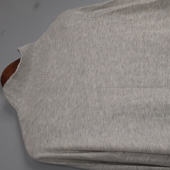 Loft Oversized Silver Gray Hight Neck Ribbed Sweater - Picture 5 of 8